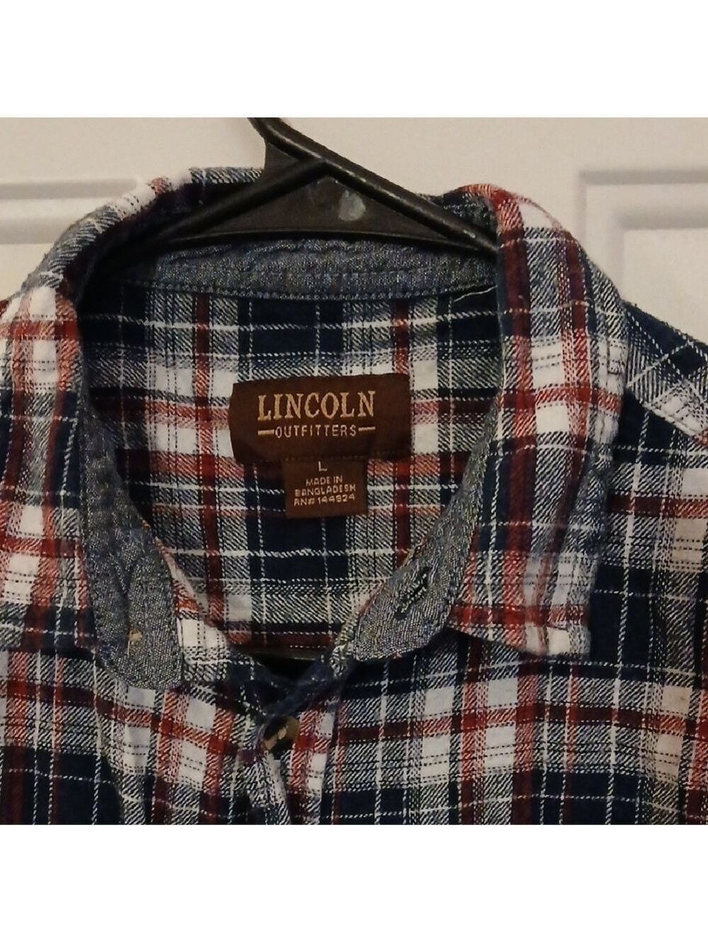 Lincoln Outfitters Plaid Shirt Large - Picture 3 of 6
